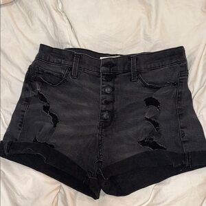 Mudd Vintage Black Distressed Jean Shorts